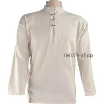 Pánská košile Bavlněná pánská košile/kurta světle krémová - XL