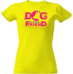 Tričko s potiskem Pes-můj nejlepší přítel pink color dámské