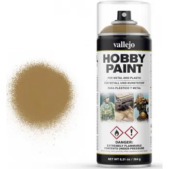 Barva ve spreji Vallejo Hobby Spray Paint 28015 Desert Yellow 400 ml