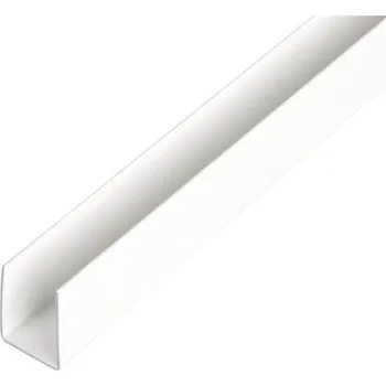 Stavební profil U profil, plast bílý, 18x16x10x1 mm, 2,6 m