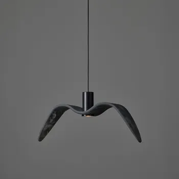 Brokis Night Birds Exterior, závěsné svítidlo z ručně zpracovaného skla, 6,5W LED, šedá kouřová BROKISGLASS mat, délka 61cm, IP54