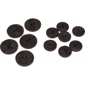Knoflík Knoflík oděvní 1115 vel.24 - 15,2mm černý (10ks/bal.)