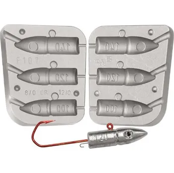 FORMA ÚHOŘÍ HLAVA 160-200G + GUMOVÁ BARVA GRÁTIS (Forma na olovo F-107)