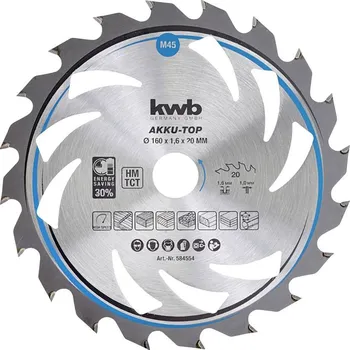 Pilový kotouč kwb 584154 tvrdokovový pilový kotouč 156 x 12.75 x 1.0 mm Počet zubů (na palec): 20 1 ks