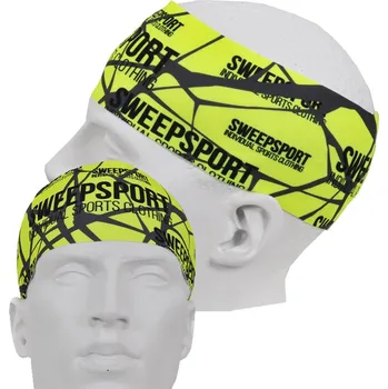 Čelenka Sportovní čelenka SCP054 - citronová / šedá