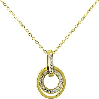 Náhrdelník Dámský luxusní náhrdelník zlatý z chirurgické oceli S11116105