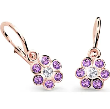 Náušnice Cutie Jewellery Dětské náušnice C1737R-Fialová