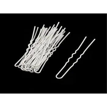 Bílé vlásenky Varianta: střední 6,5 cm