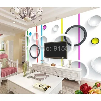 Fototapeta Solution Media 3D tapeta - Bílé kruhy MU3095 6 - Samolepící tapeta - 380-450g/m2