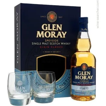 Whisky Glen Moray Peated 0,7l 40% + 2 skla