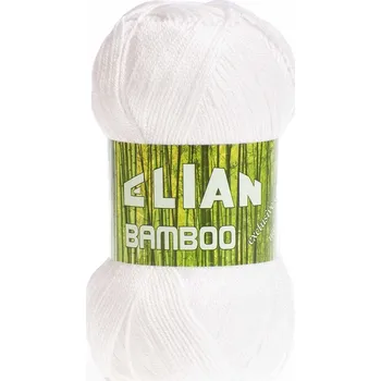Příze Pletací příze Elian Bamboo 208 - bílá