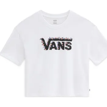 Dámské oblečení Dámské triko - VANS Rose Garden Box - White M