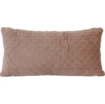 Polštář Starorůžový sametový podlouhlý polštář Shell - 60*30 cm