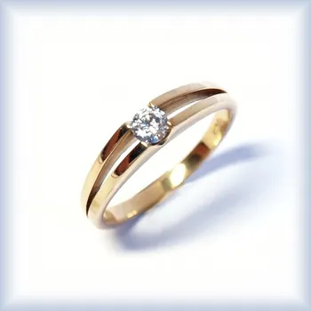 Prsten žluté zlato 58