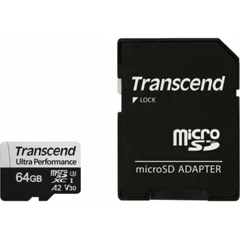 Paměťová karta Transcend microSDXC 340S 64GB Class 10 UHS-I U3 A2