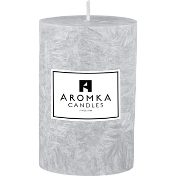 Svíčka Přírodní vonná svíčka palmová - AROMKA - Válec, průměr 3,5 cm, výška 12 cm Vůně: Pánský parfém - šedá