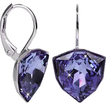 Náušnice Lafira rhodiované náušnice Trilliant Tanzanite 1049