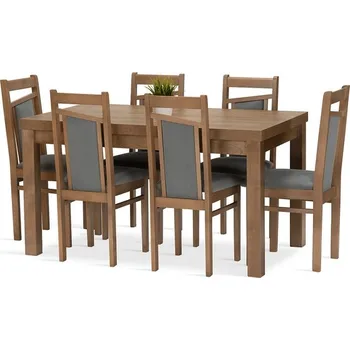 Jídelní set Nábytek PEGAS s.r.o. Jídelní set Magnum 6 dub lefkas/šedá