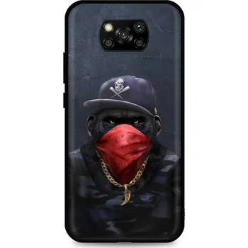 Pouzdro na mobilní telefon Kryt Xiaomi Poco X3 silikon Monkey Gangster (obal neboli pouzdro na Xiaomi Poco X3)