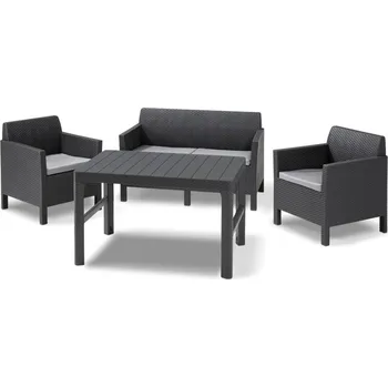 Zahradní sestava Allibert Orlando + stůl Lyon grafit