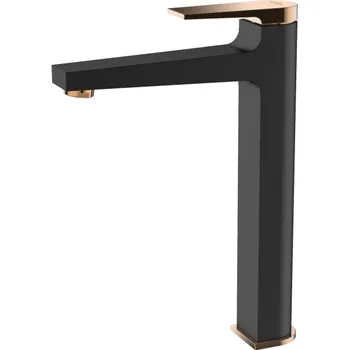 Vodovodní baterie Aplomo Midy umyvadlová baterie + černý clic-clac, vysoká