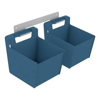 Nádoby na příslušenství, bílá / modrá