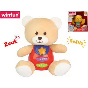 plyšák Medvídek sedící na baterie se světlem a zvukem (¨)