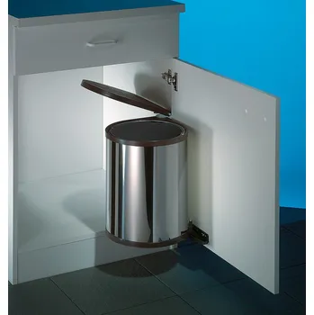 Odpadkový koš Rondo 2, Otočný odpadkový koš na dvířka, nerezová ocel