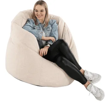 Sedací pytel Sedací vak, béžová látka, KENOD