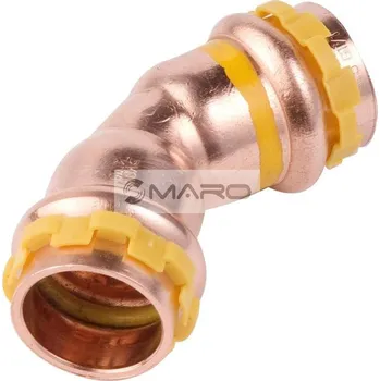rozdělovač topení KAN-therm Copper V Gas Koleno Cu lisovací 45° SPG5041V pro plyn A/A 18 mm, 2254303001