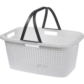 Koš na prádlo Storagesolutions Koš na prádlo s úchyty, plastový, 60 x 40 x 26 cm