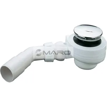 Sifon Aliaxis Sifon vaničkový Turboflow 1 pro otvor 60 mm s chromovanou krytkou 84 mm, odpad 40/50 mm, 0205243