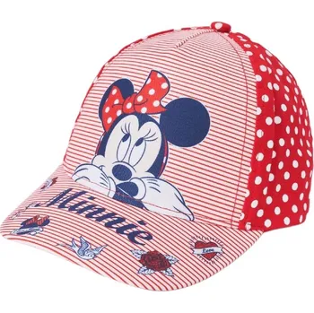 Kšiltovka Minnie Mouse červená dívčí kšiltovka s puntíky Velikost: 48