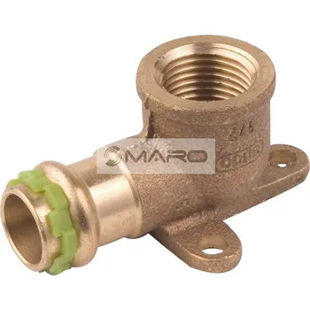 rozdělovač topení KAN-therm Copper V Koleno Cu lisovací 90° nástěnné SP4471GV pro vodu/topení 15 x 1/2 ", 2261286001