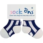 XKKO Sock Ons Designer Navy Stripes 0-6 m