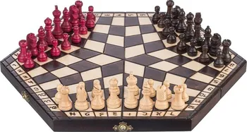 Šachy ČistéDřevo Dřevěné šachy šestihran pro 3 hráče