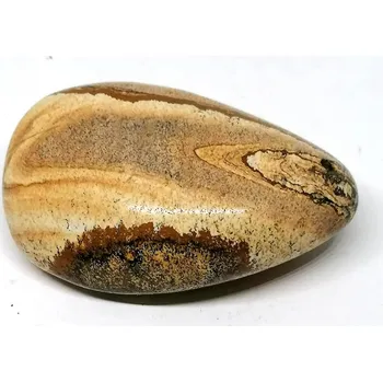 Drahý kámen Jaspis obrázkový hmatka (s vyvrtaným otvorem)