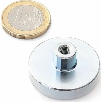 Dekorativní magnet Neodymový magnetický úchyt PM-32 Ø 32 mm, v 7 15,5 mm, závit M5
