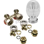 Giacomini SET radiátorový VK rohový 1/2" x 15 mm s hlavicí R470H, R388SX202