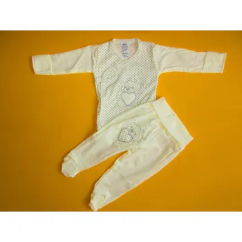 Kojenecká souprava Arex, ČR Dvoudílná soupravička do porodnice puntík+výšivka Barva: smetanová, Velikost: 62