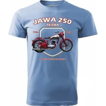 Pánské tričko STRIKER Tričko Jawa 250 pérák new Barva: Modrá, Velikost: XL