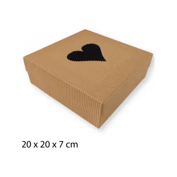 Dárková krabička HV srdce 20 x 20 x 7 cm