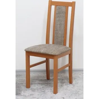 Jídelní židle Čalouněná jídelní židle Bos 14, v provedení olše a hnědé látce skladem