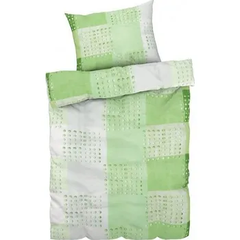 Povlečení KSTL 2-dílné bavlněné povlečení BIO, 140 x 200 cm, 70 x 90 cm ( zelené )