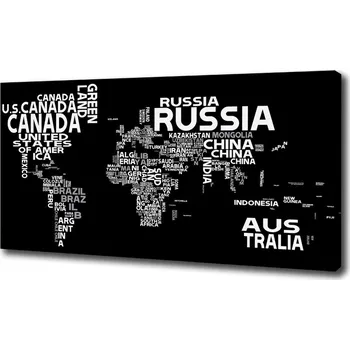 Obraz Foto obraz na plátně Mapa světa nápisy