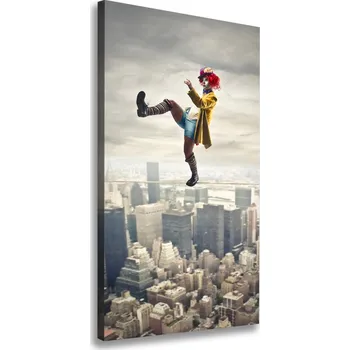 Obraz Vertikální Foto obraz na plátně Šašek na lanu