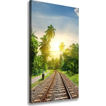 Obraz Vertikální Foto obraz na plátně Železniční koleje