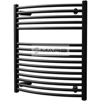 Radiátor Smart10 Roll Radiátor trubkový prohnutý s bočním připojením 695 x 450 mm, 281 W, černý samet (doporučená topná tyč 300 W), ROLL R 0695-0450-51