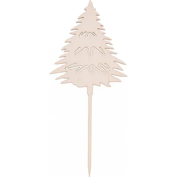 FK Dřevěná zapichovací ozdoba (stromek) - 21x9 cm