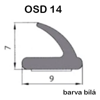 Těsnění do okna a dveří Pryžové těsnění samolepící průmyslové, 9 variant Varianta: 9 x 7 barva bílá